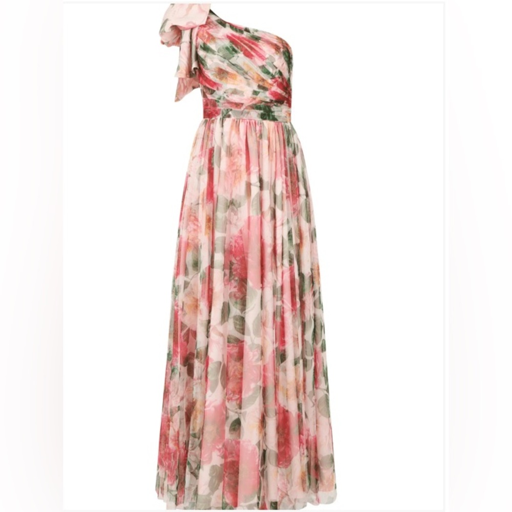 JessaKae Floral Pink One-Shoulder Dress